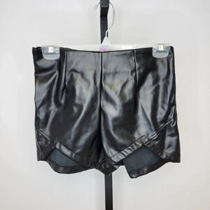 Spirit Halloween High Waist Faux Leather Shorts